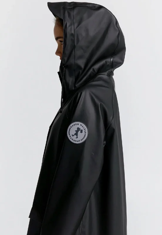 Runaway Long Raincoat - Black