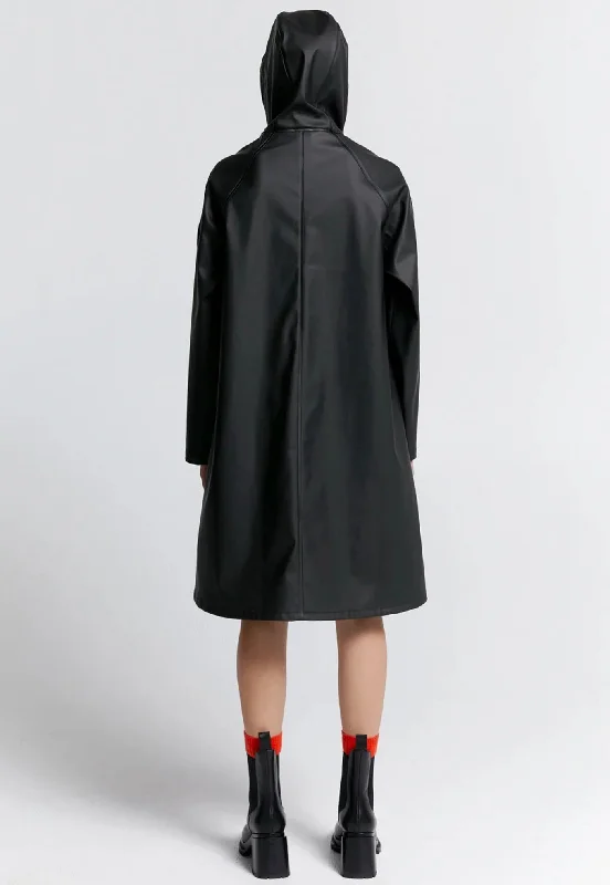 Runaway Long Raincoat - Black