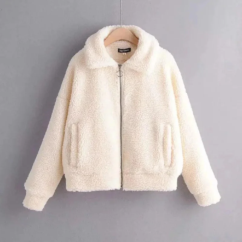 Plush coat lamb wool coat