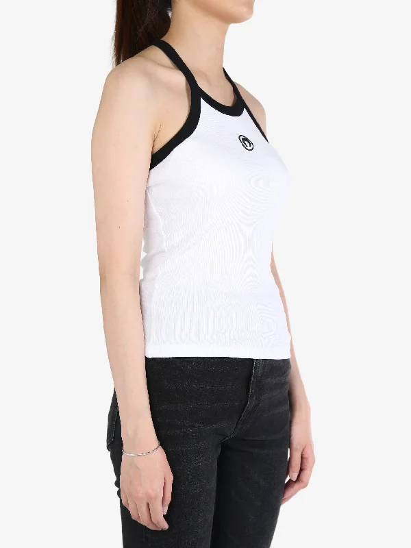 MARINE SERRE Women Moon Logo Ribbed Jersey Tank Top