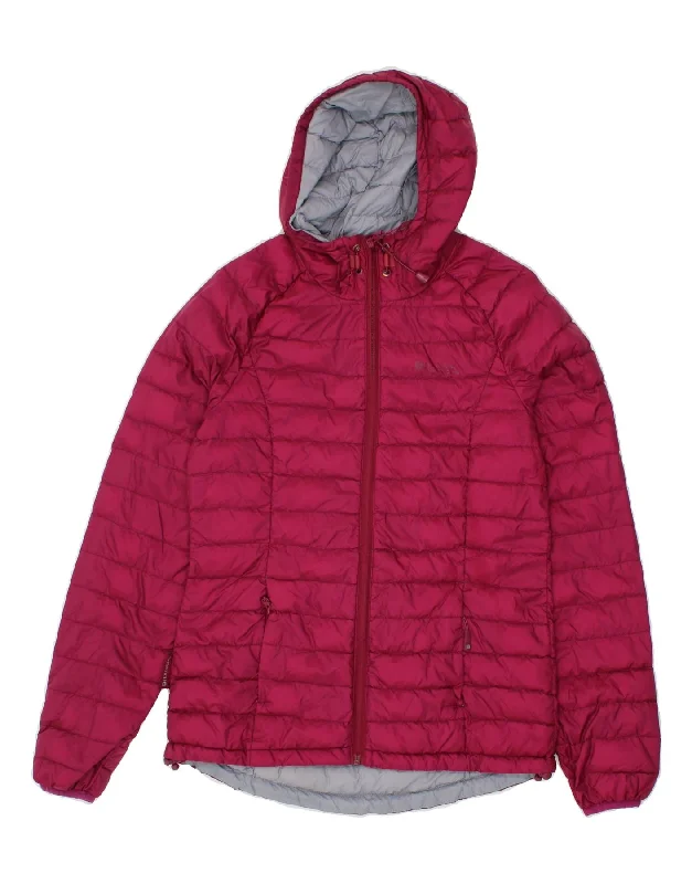 MOUNTAIN WAREHOUSE Womens Hooded Padded Jacket UK 10 Small Pink Nylon