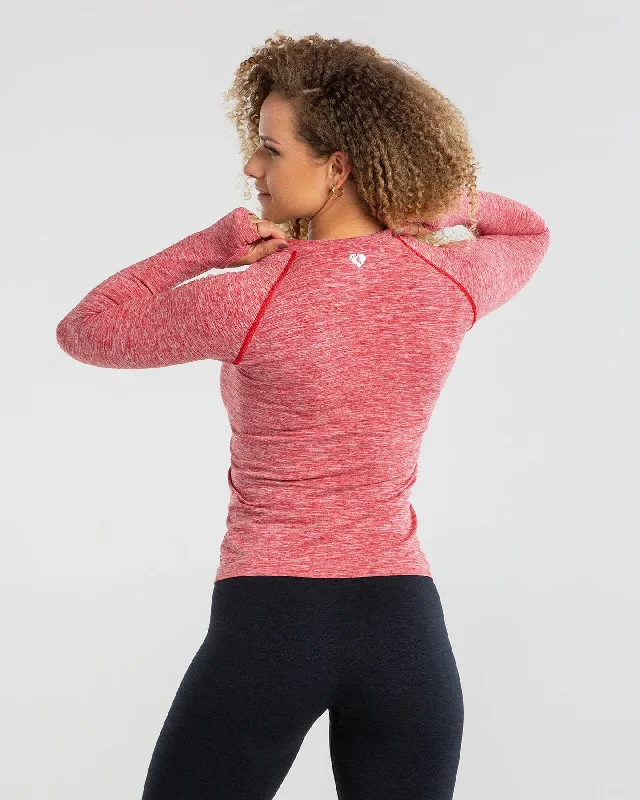 Move Seamless Long Sleeve Top | Red Marl