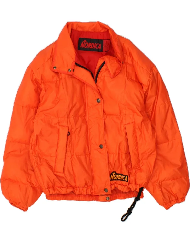 NORDICA Womens Graphic Padded Jacket IT 46 Large Orange Polyamide