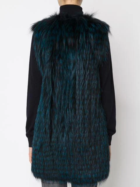 Peacock Fox Fur Vest