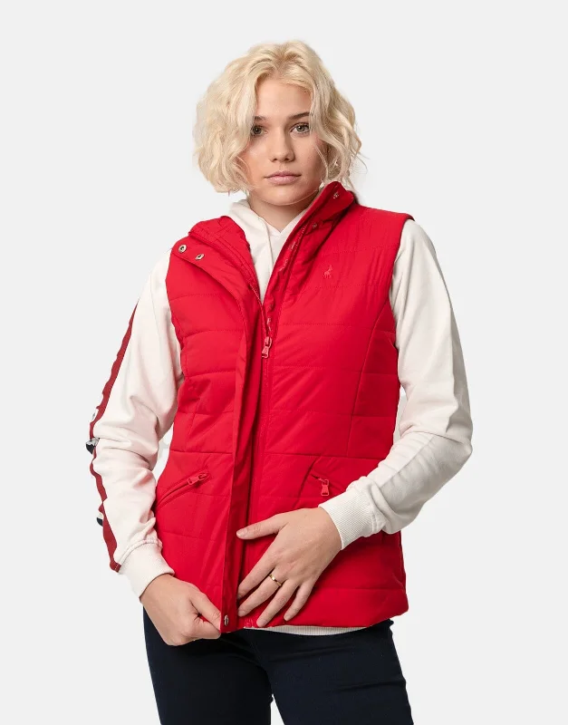 Polo Sleeveless Puffer Jacket Red