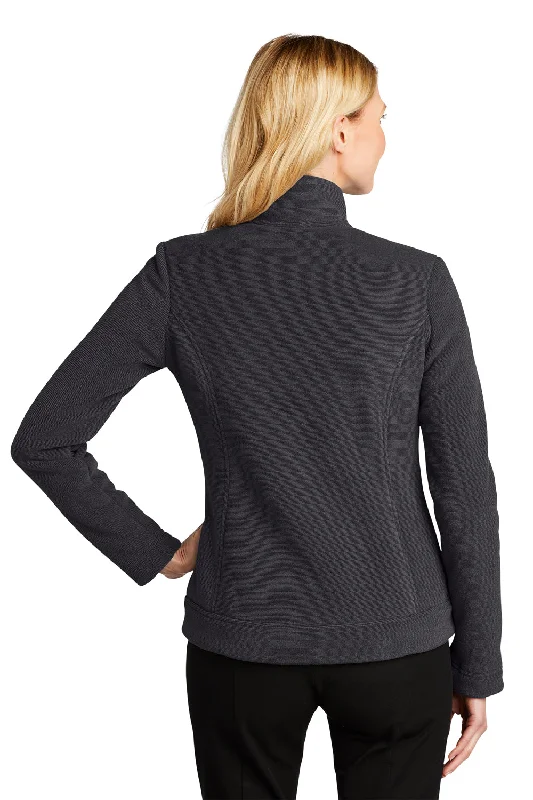 Port Authority Womens Ultra Warm Brushed Fleece Full Zip Jacket - Graphite Grey/Deep Black