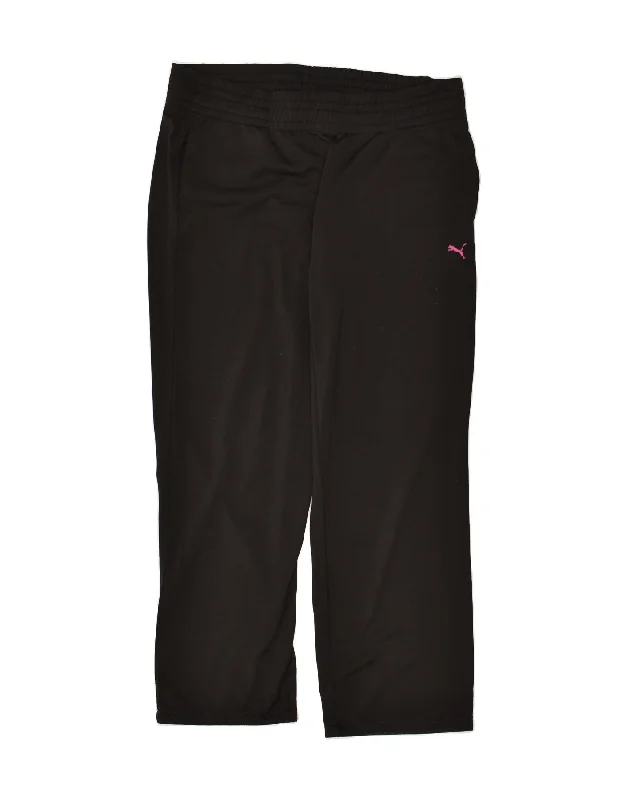 PUMA Womens Tracksuit Trousers UK 16 Large Black Polyester