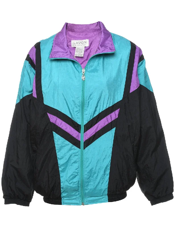 Purple & Blue 1990s Nylon Jacket - L