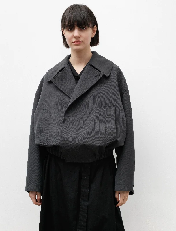 Short Trench Blouson Dark Grey