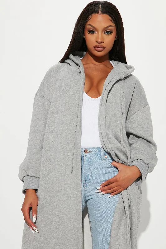 Sky Walker Long Jacket - Heather Grey