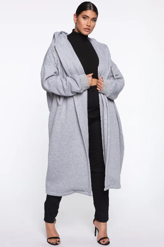 Sky Walker Long Jacket - Heather Grey