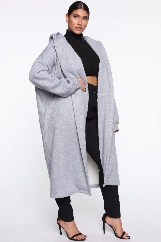 Sky Walker Long Jacket - Heather Grey