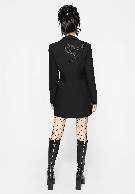 Slither Embroidered Blazer Dress