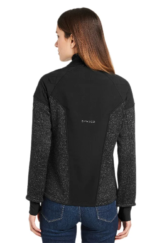 Spyder Womens Passage Full Zip Sweater Jacket - Black Powder/Black