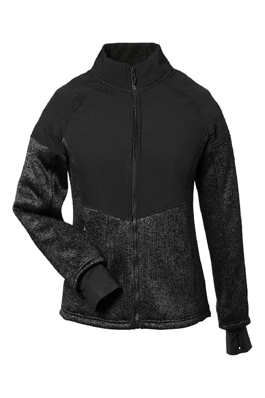 Spyder Womens Passage Full Zip Sweater Jacket - Black Powder/Black