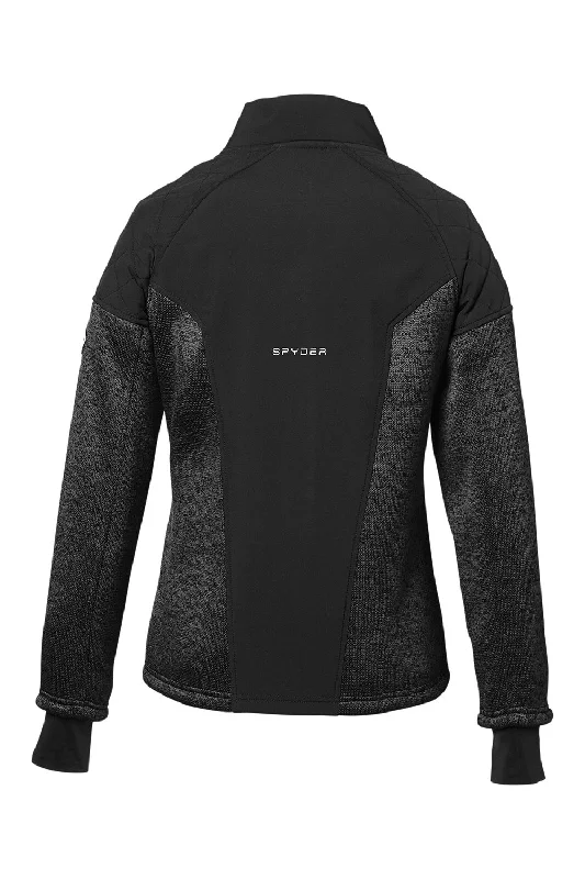 Spyder Womens Passage Full Zip Sweater Jacket - Black Powder/Black