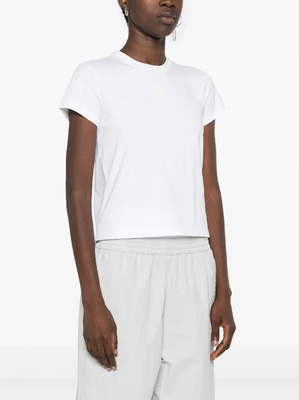 T BY ALEXANDER WANG Women Essential Jersey Puff Logo Shrunk Tee