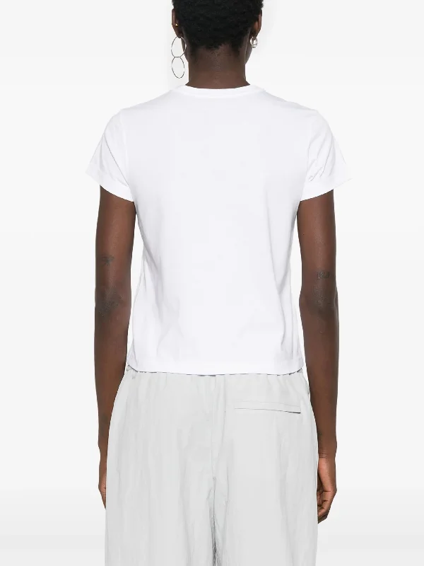 T BY ALEXANDER WANG Women Essential Jersey Puff Logo Shrunk Tee