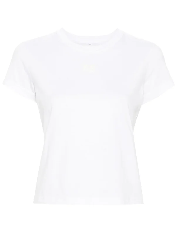 T BY ALEXANDER WANG Women Essential Jersey Puff Logo Shrunk Tee