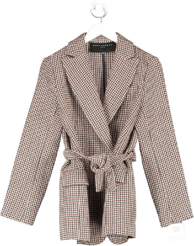 TARA JARMON Multicoloured Belted Blazer Jacket UK 38"" CHEST