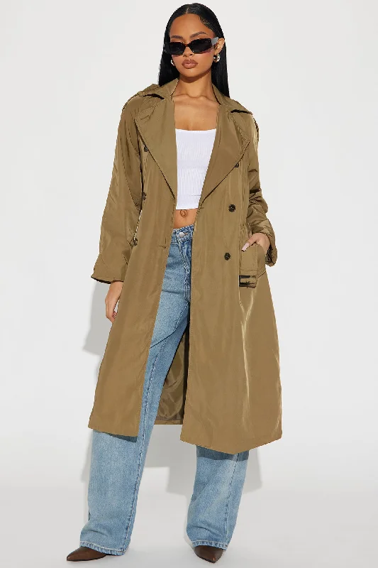 The Desiree Trench Coat - Olive