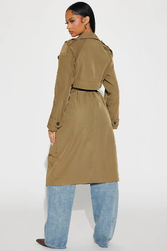 The Desiree Trench Coat - Olive