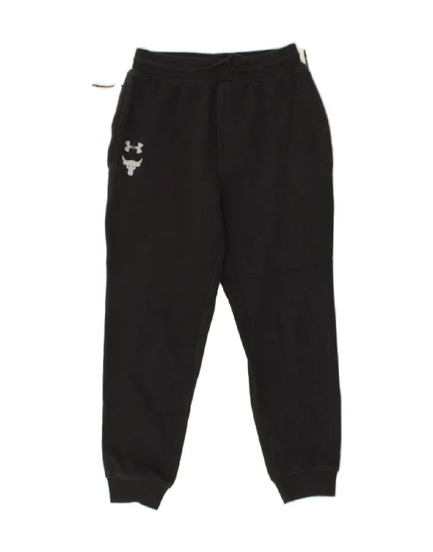 UNDER ARMOUR Womens Tracksuit Trousers Joggers UK 14 Medium Black Cotton