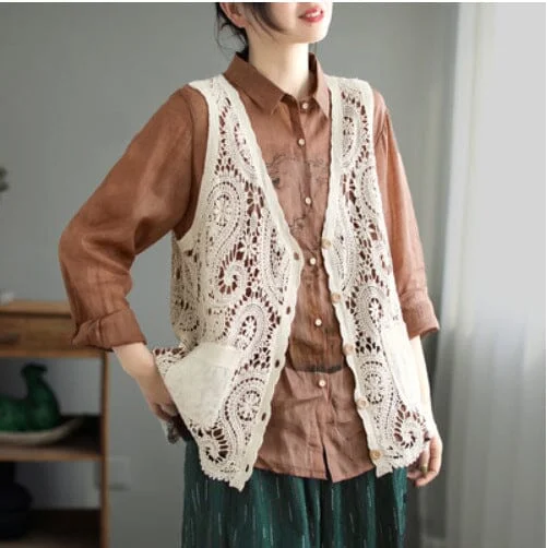 Women Summer Hollow Casual Fashion Waistcoat