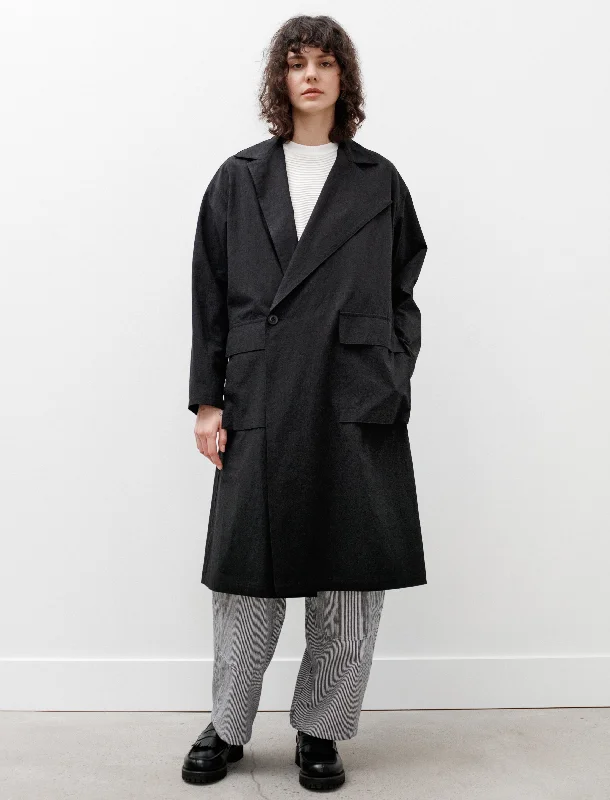 Flap Patch Pocket Work Coat Black