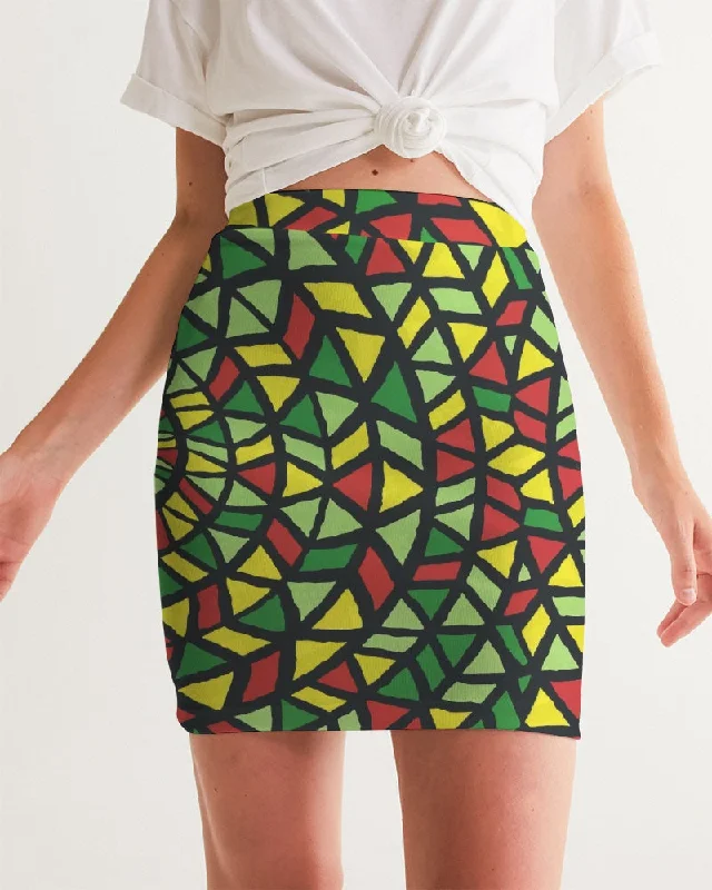 AKH African Symmetry Art Women's Mini Skirt