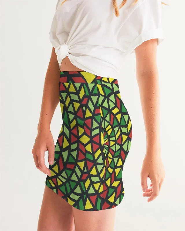 AKH African Symmetry Art Women's Mini Skirt