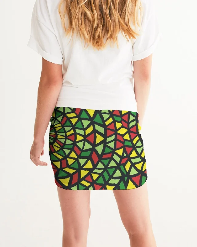 AKH African Symmetry Art Women's Mini Skirt