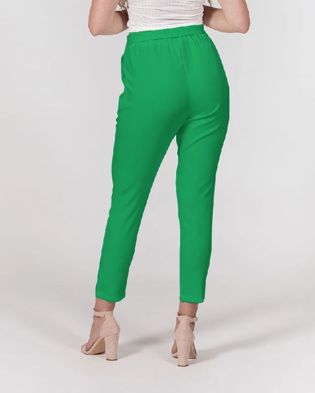 AKH Green Women's Belted Tapered Pants