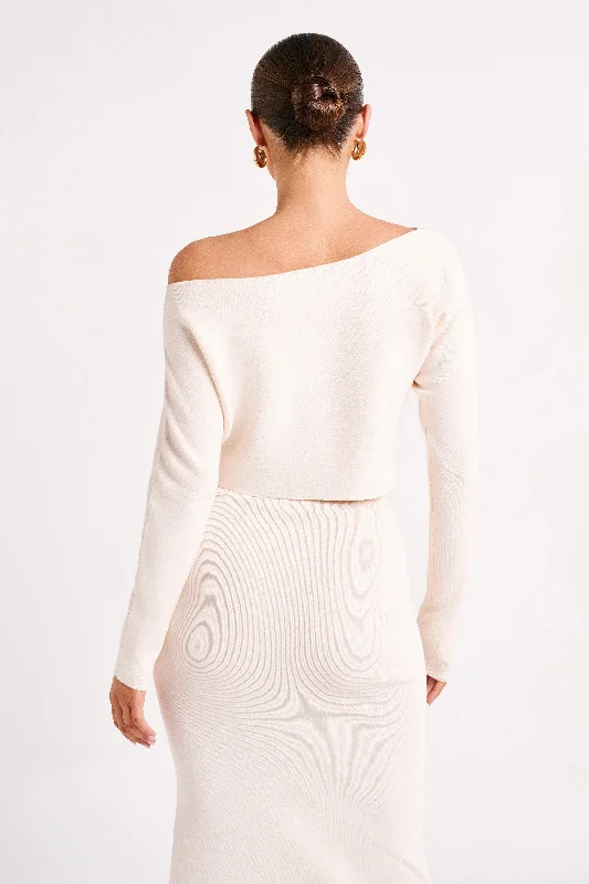 Avani Oversized One Shoulder Jumper - Ivory