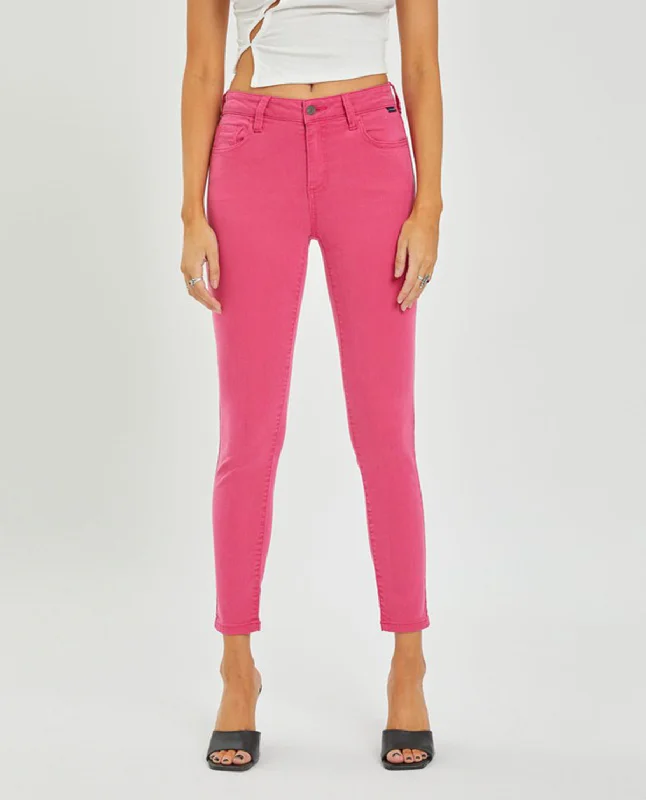 Cello Mid Rise Crop Skinny Jeans