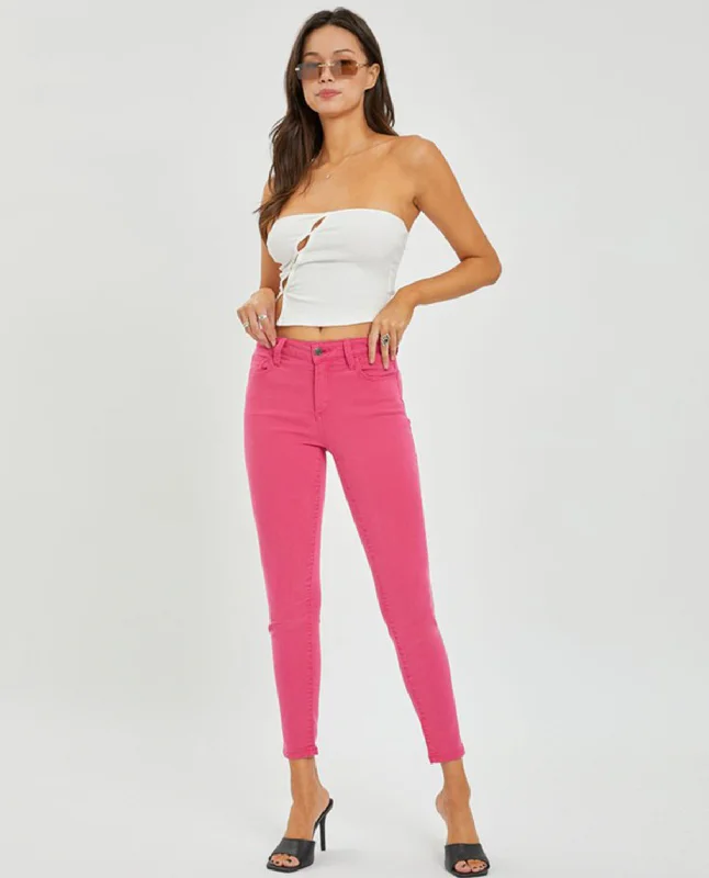 Cello Mid Rise Crop Skinny Jeans