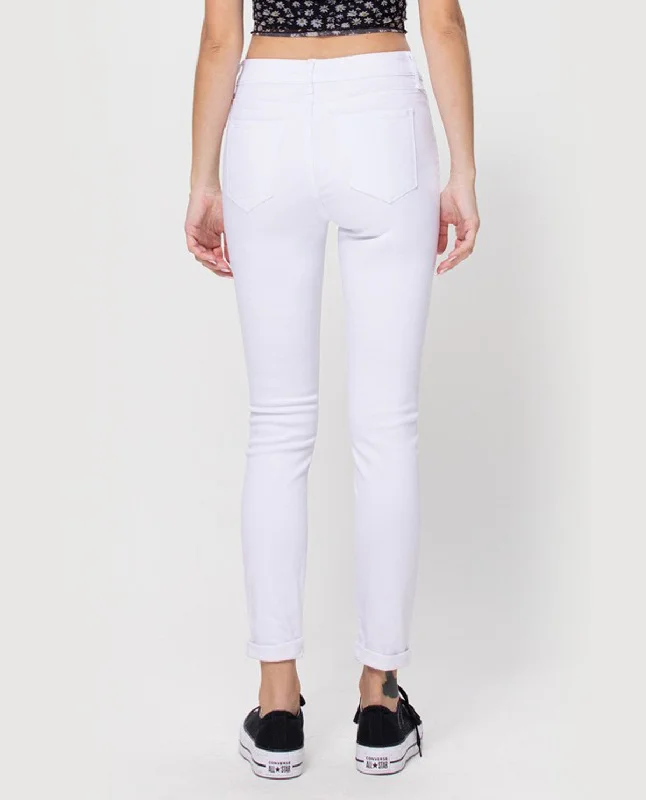 Cello Mid Rise Pull On Crop Skinny Jean