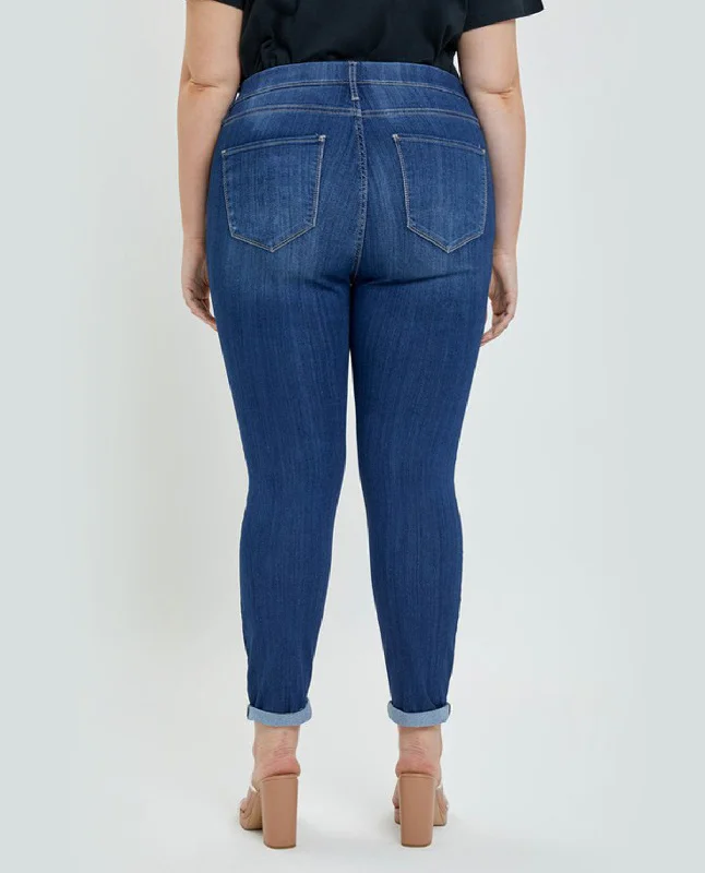 Cello PLUS Mid Rise Pull On Crop Skinny Jeans