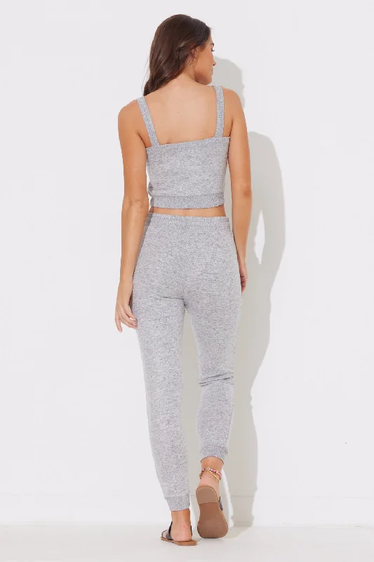 Heather Grey Hacci Jogger