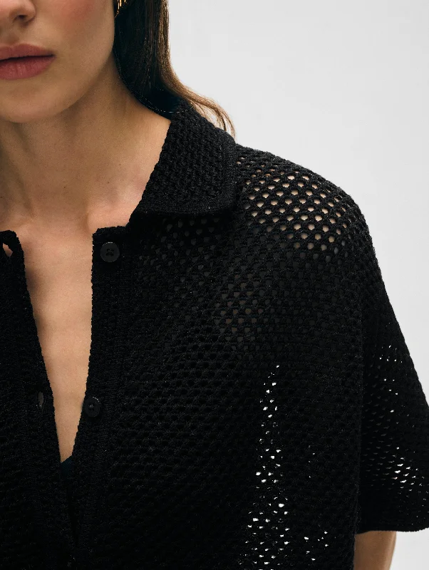 Cotton Mesh Shirt