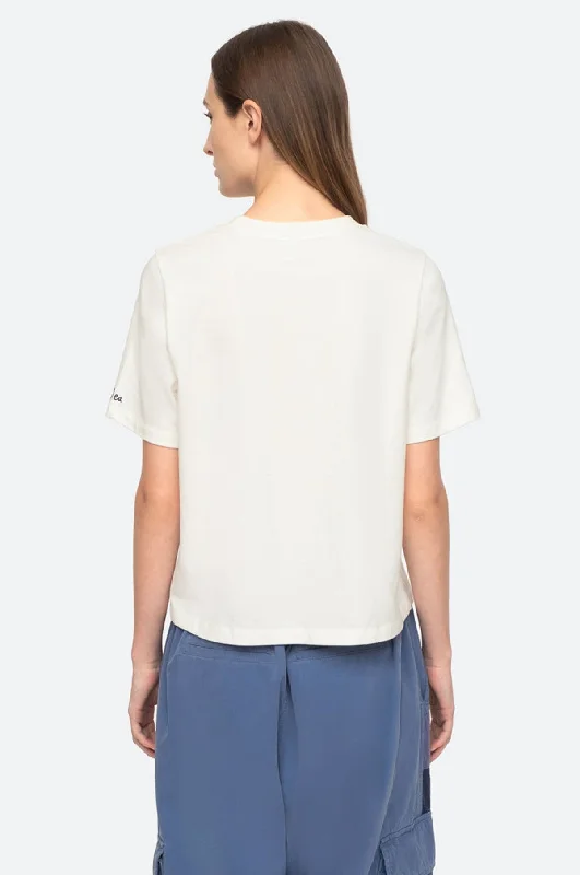 Demi French Workwear Knit T-Shirt White