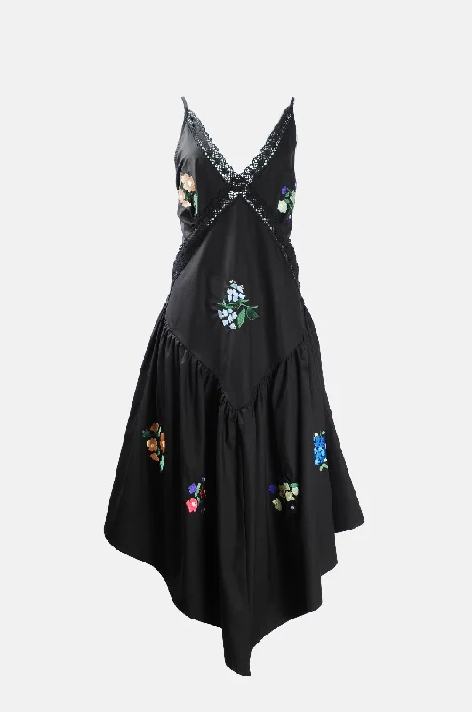 Doris Laced Dress with Embroidery