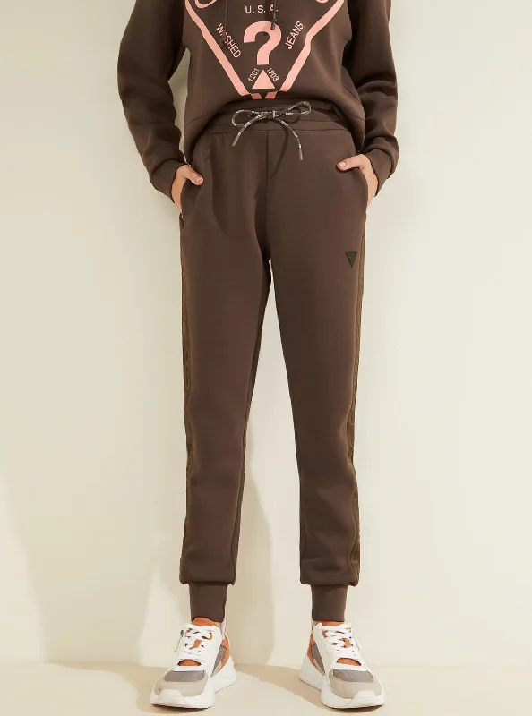 Eco Brown Allie Active Scuba Jogger Pants