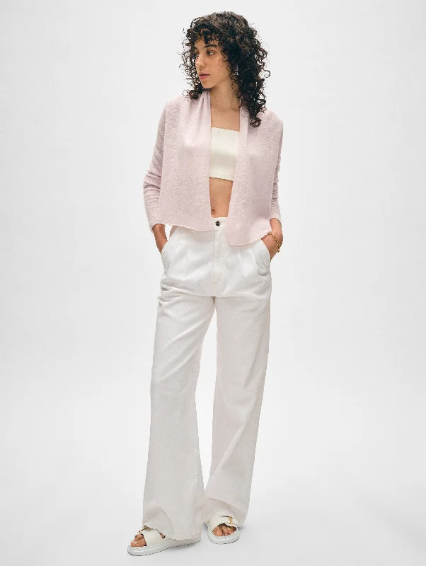 Cashmere Cropped Trapeze Cardigan