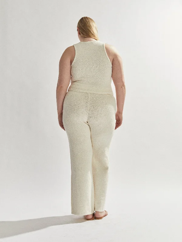 Flynn Knit Pants Eggshell