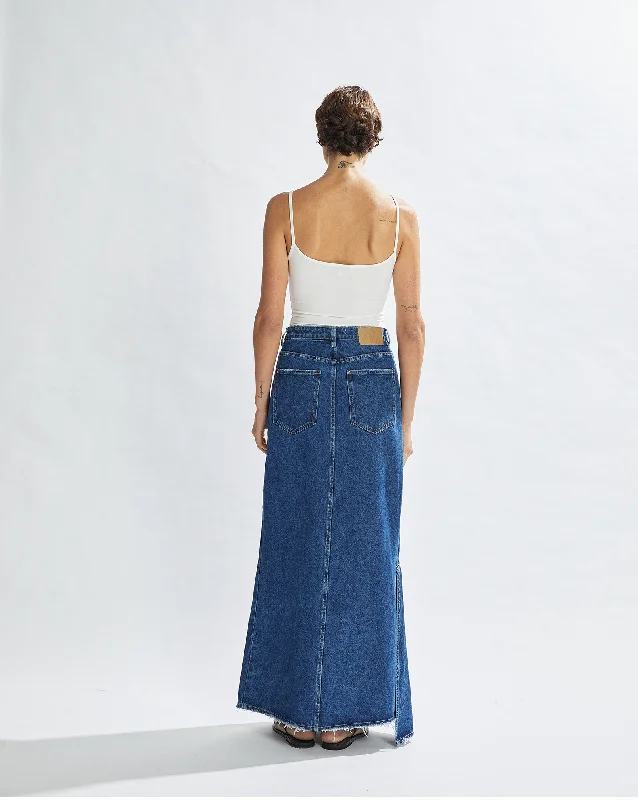 Harley Denim Maxi Skirt Vintage Blue