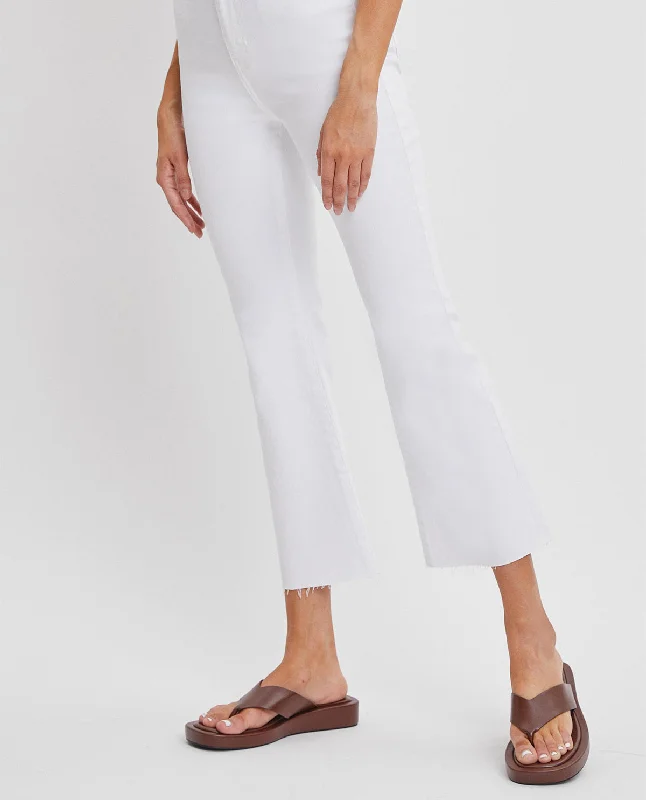 Cello High Rise Crop Flare Jeans