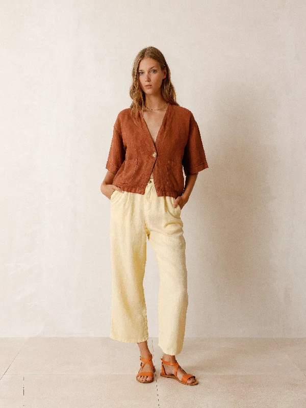 Indi & Cold Short Sleeve Linen Jacket