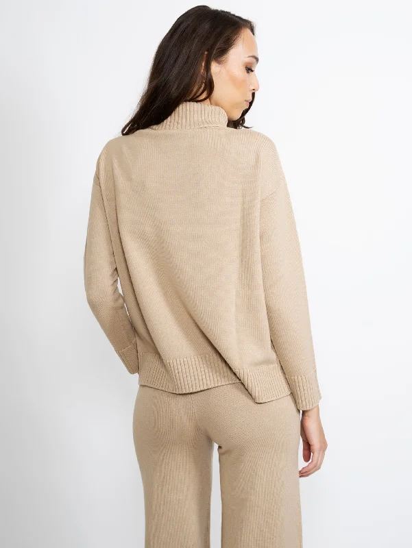 Maglia in Lana Rasata Beige