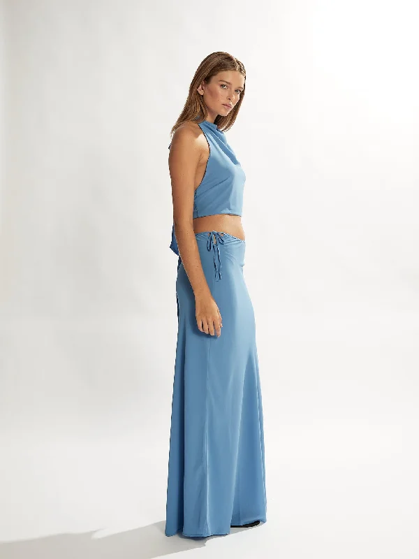 Maxine Maxi Skirt Azure Blue